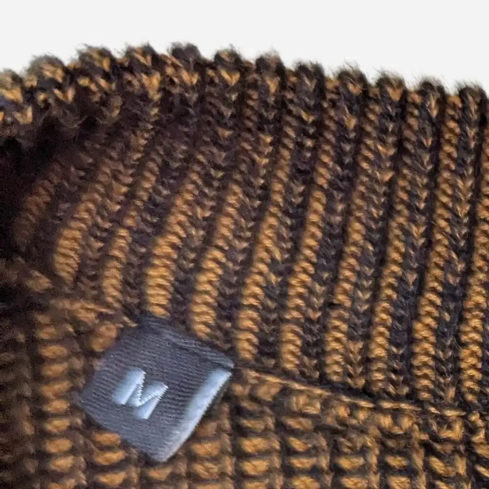 Adolfo Domínguez Brown & Black Ribbed Mens Sweater Sz M